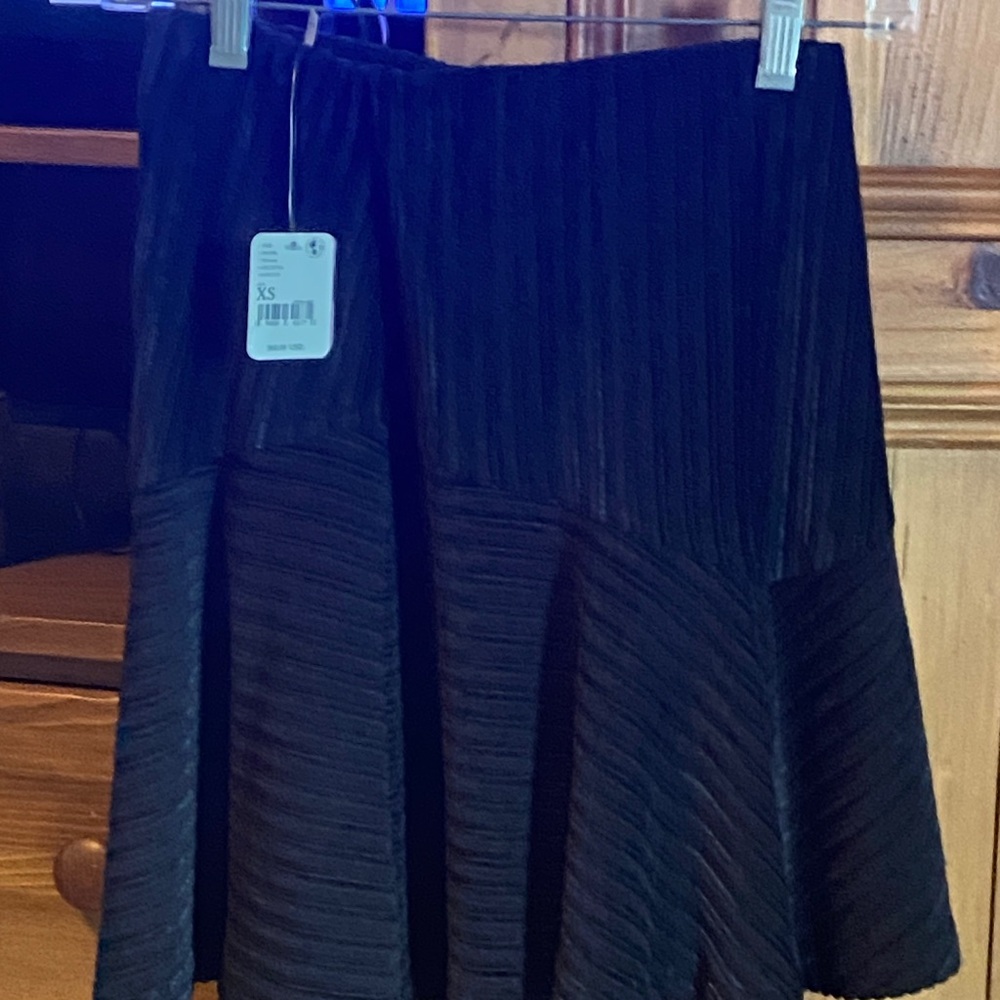 Free People Black Textured Circle Skirt